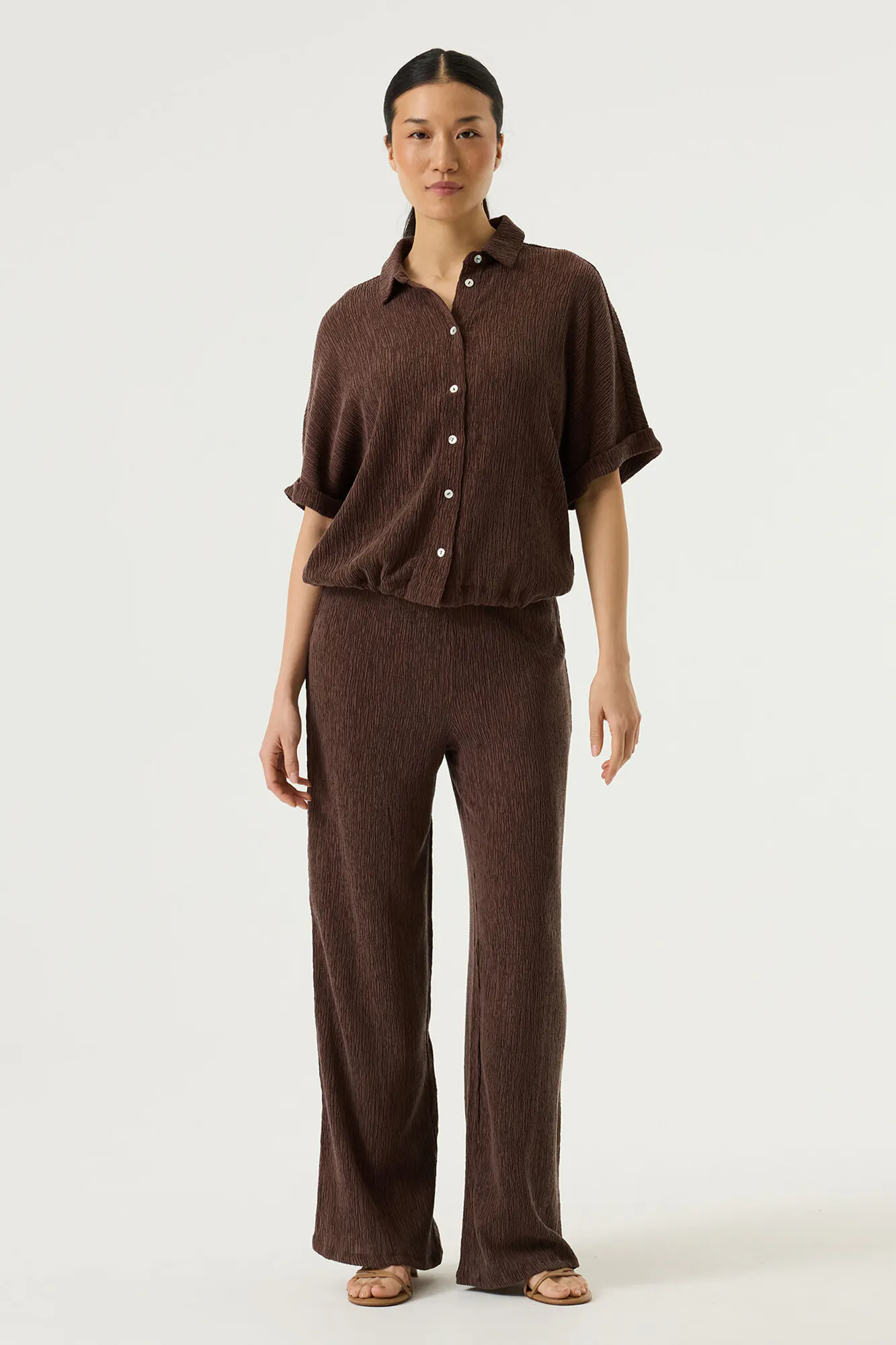 CO-ORD SET Textured Cocoa Set