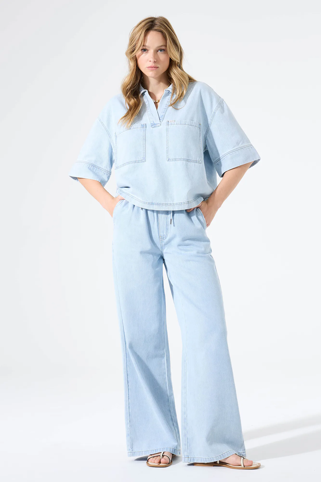 CO-ORD SET Light Denim Ease