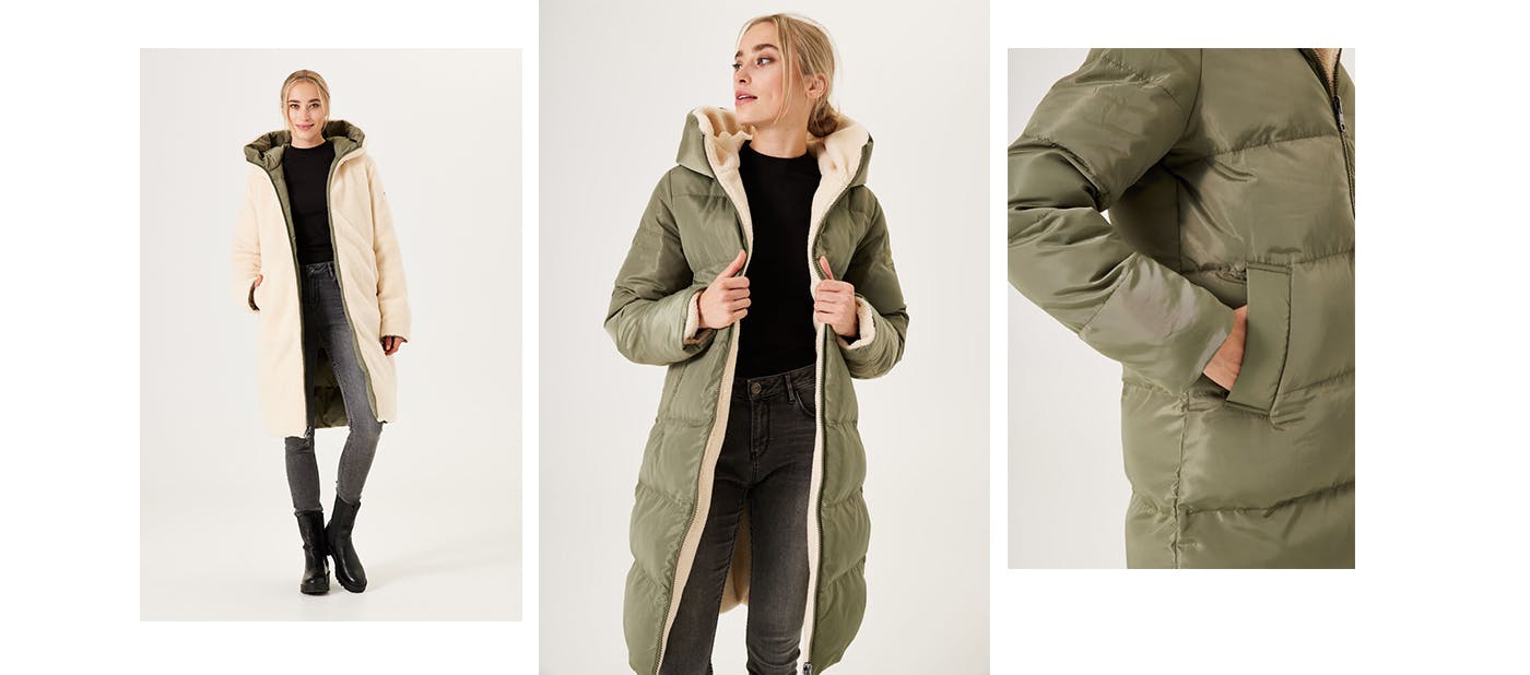 Reversible Puffer en Teddy jas