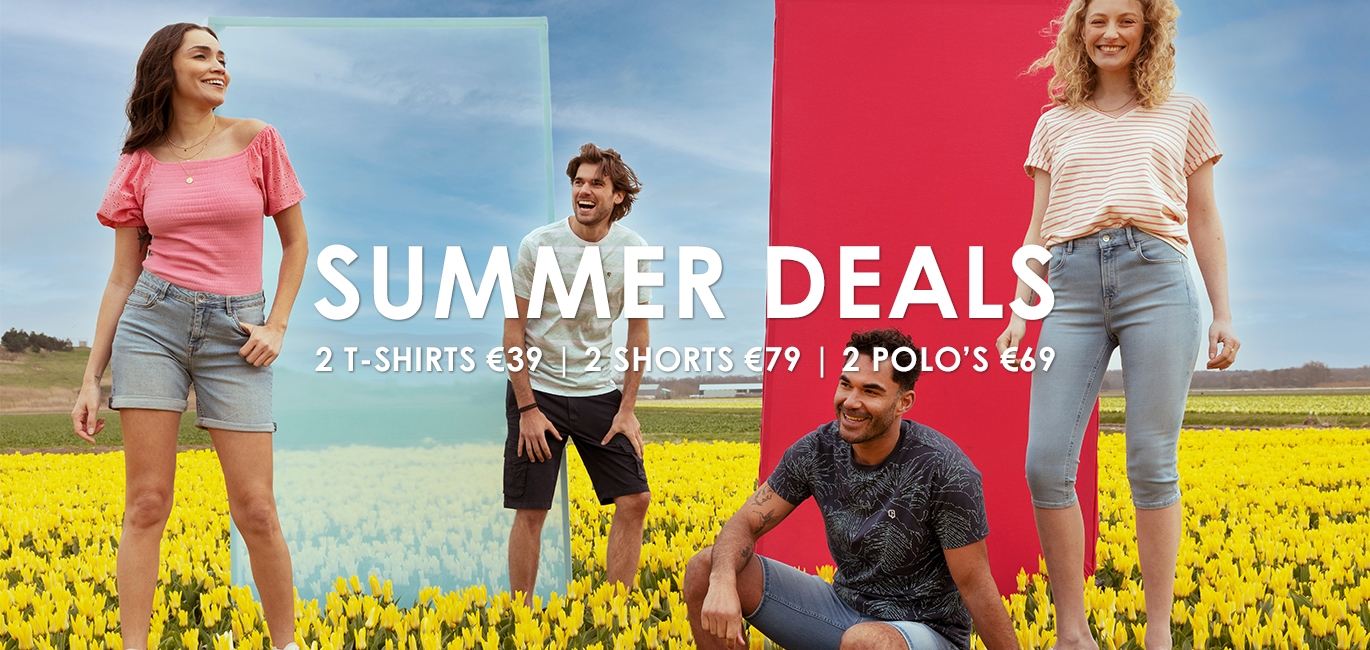 Summer Deals bij Jeans Centre, korting op shirts en shorts
