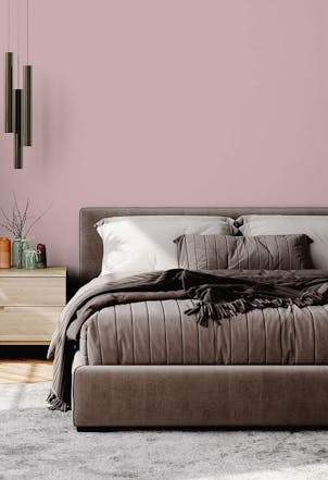 Bedroom painted with Johnstone's Radiant Rouge