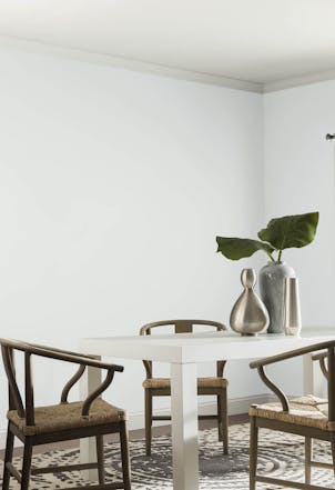 Dining room painted with Johnstone's Pacific Pearl