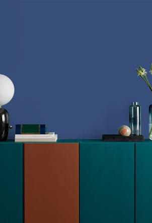 Intense deep blue wall