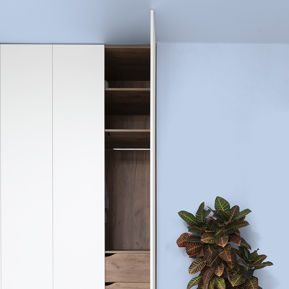 Bedroom painted with Globe Thistle