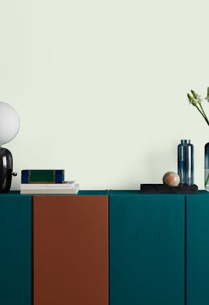 soft muted green wall