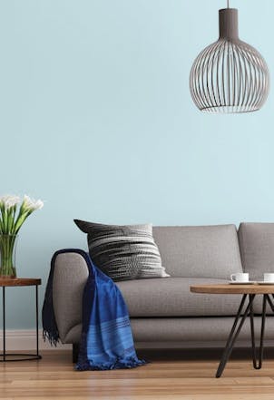 Living room painted in River Flow