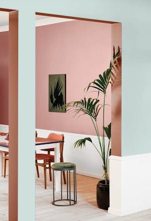 Dining room painted with Johnstone's Pistachio Cream