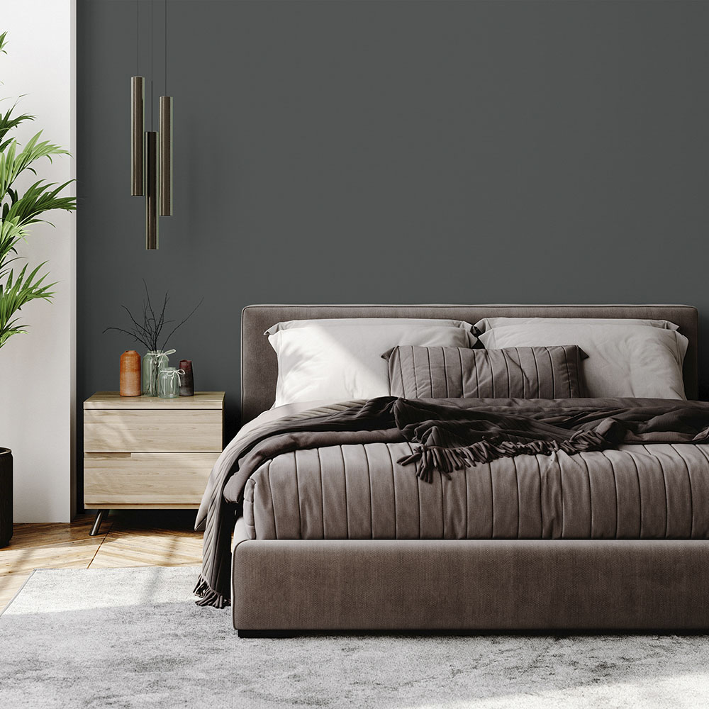 Bedroom painted with Summer Shadow