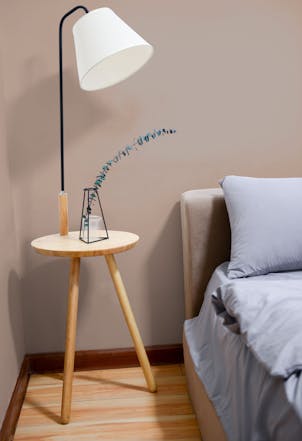 Taupe Tapestry bedroom walls