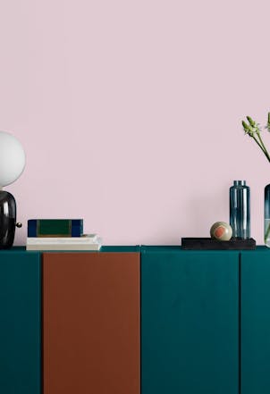 muted playful pink wall