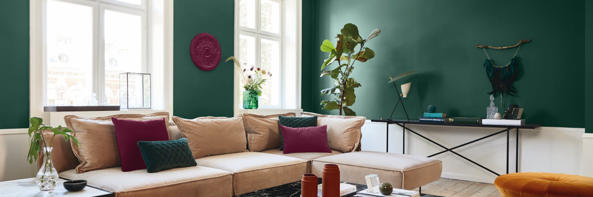 COLOR ON TREND – DEEP MOSSY OLIVE GREEN  Living room green, Bedroom green,  Green rooms