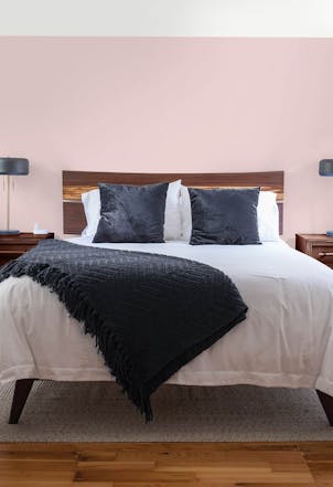 Bedroom painted with Johnstone's Powdered Petals