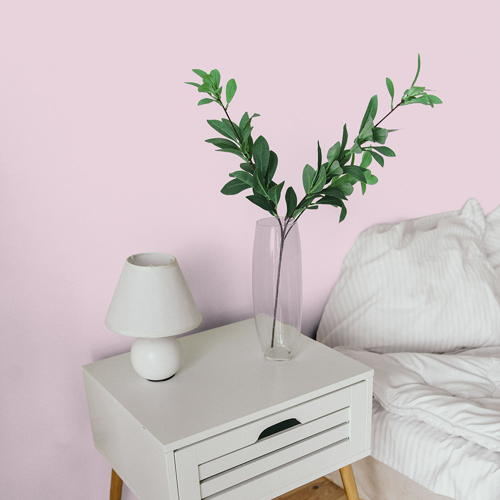 light pink bedroom wall 
