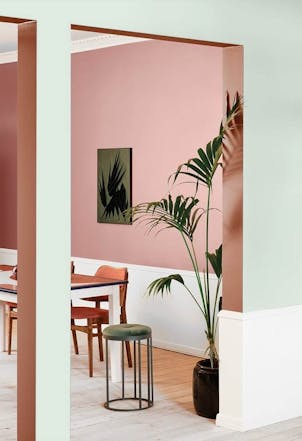 Dining room painted with Johnstone's Green Whisper