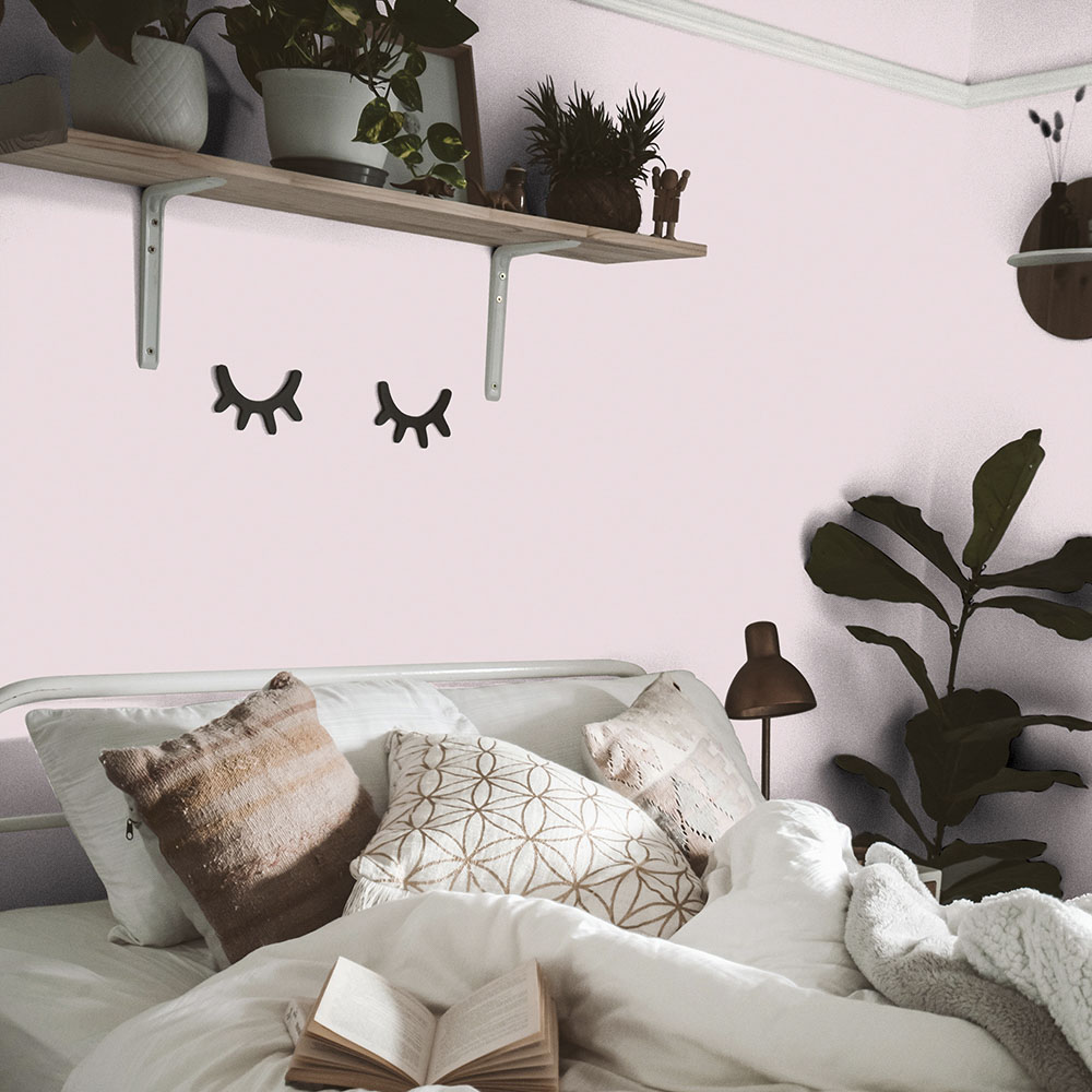 light pink bedroom