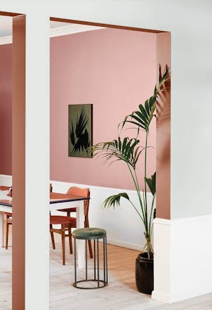 Dining room painted with Johnstone's Pacific Pearl