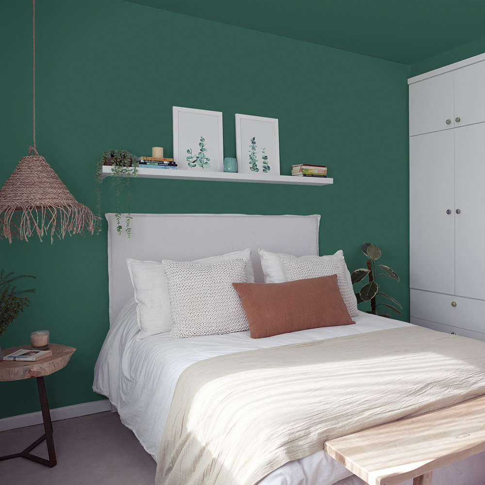 Empress Teal bedroom wall 