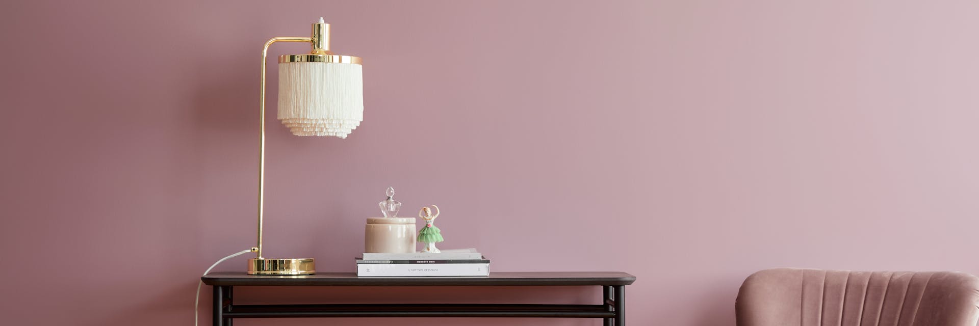 Pink wall paint makes any room look fresh and uncomplicated.