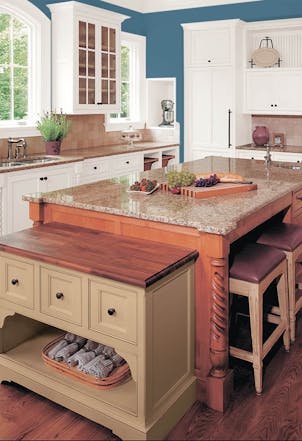 Kitchen painted with Johnstone's Forest River