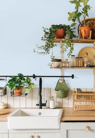 Kitchen painted with Johnstone's Cold Shoulder