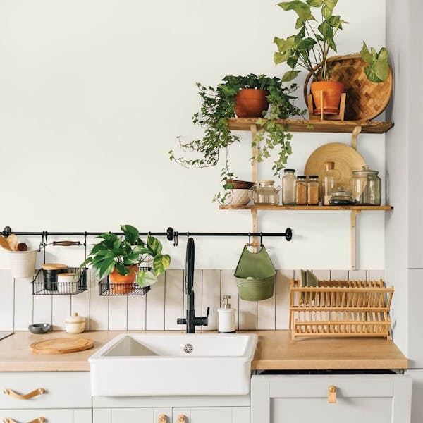 Kitchen painted with Johnstone's Sea Of Tranquility