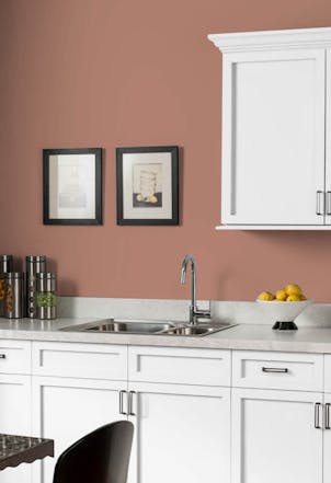 Kitchen painted with Johnstone's Copper Trail