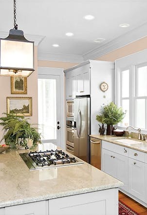 Kitchen painted with Johnstone's Birthday Suit