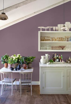Kitchen painted with Johnstone's Mauve Whisper