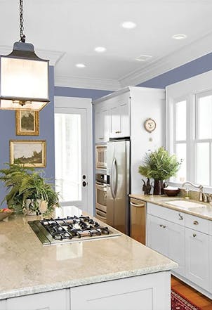 Kitchen painted with Johnstone's Violet Verbena