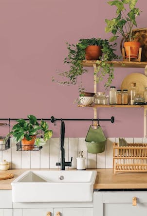 Kitchen painted with Johnstone's Floral Tapestry