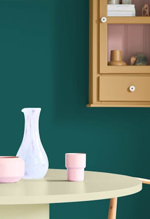 Dining room painted with Johnstone's Emerald Pool