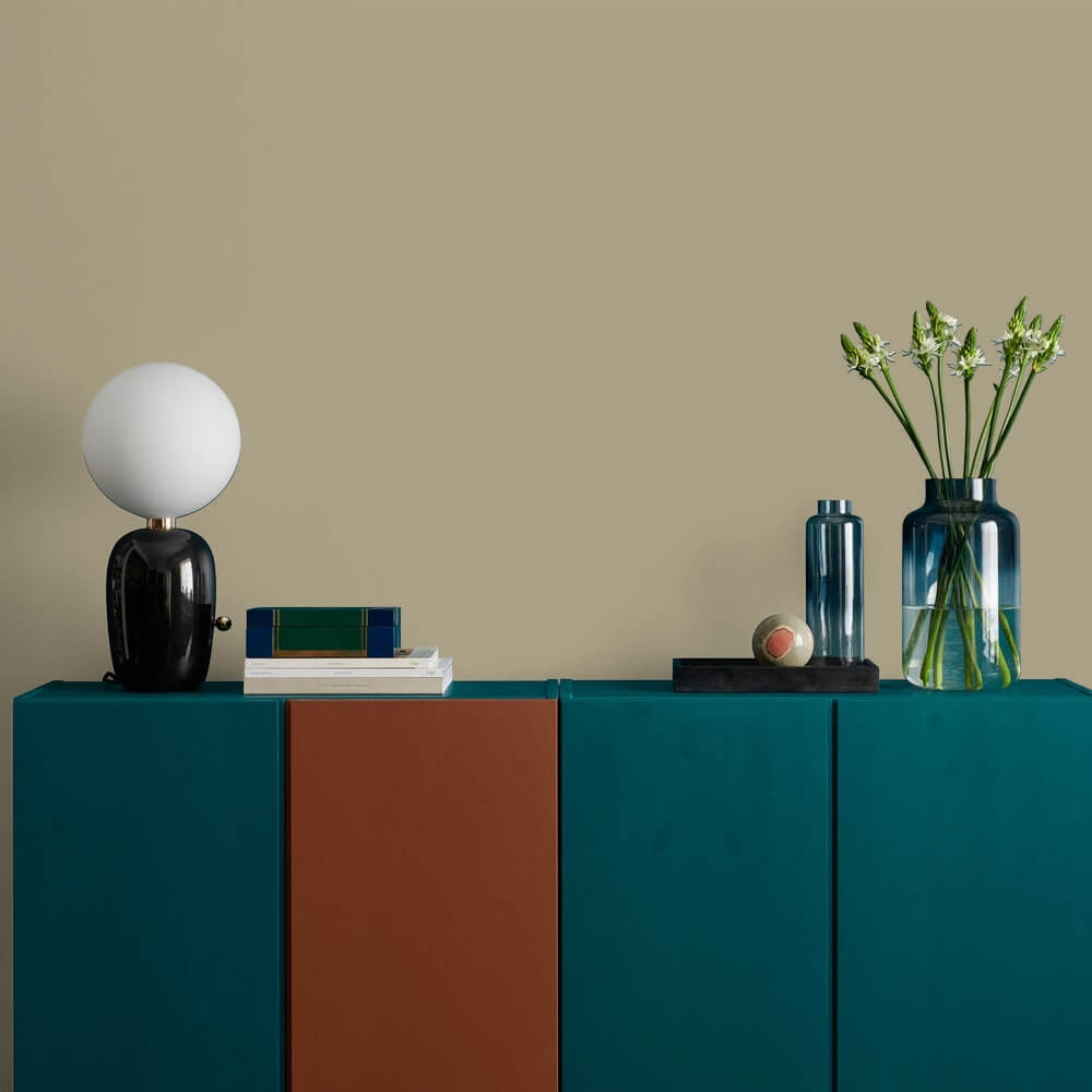 natural olive green wall 