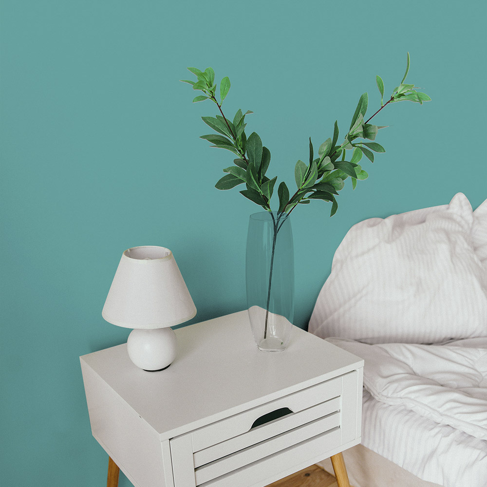 teal bedroom paint colour 
