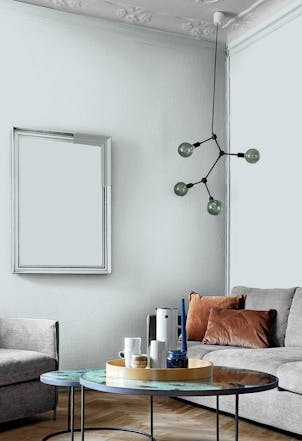 Living room painted in Grey Glimpse