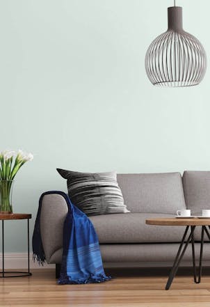 Living room painted in Snowy Hill