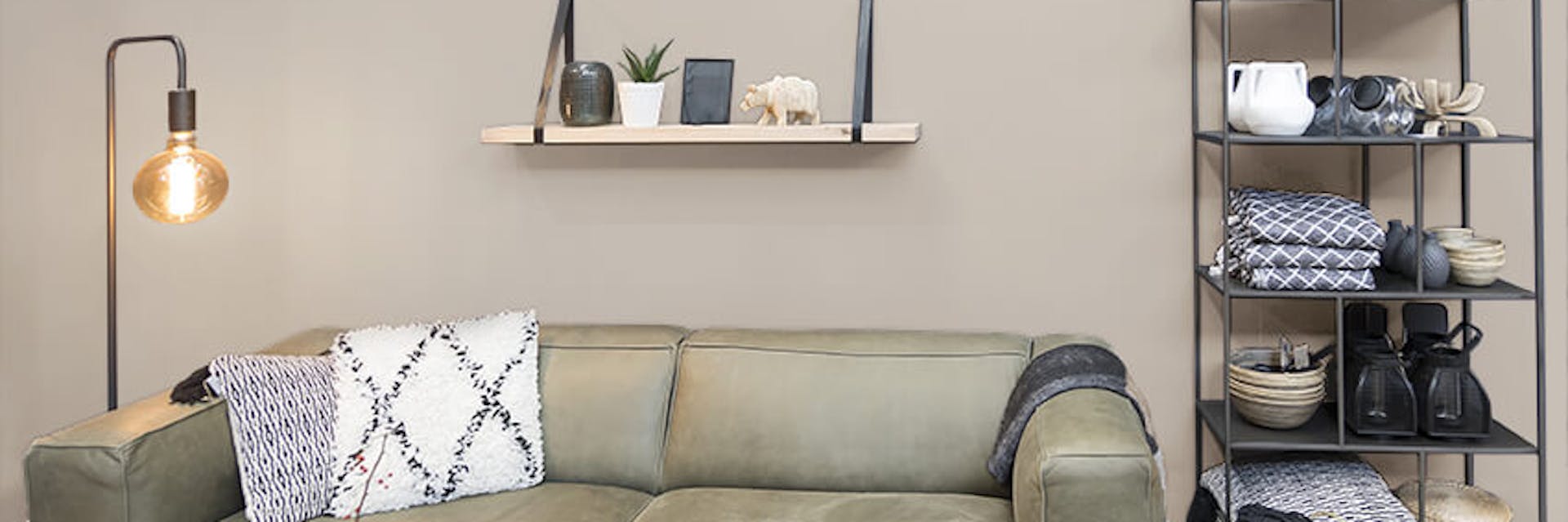 Living room painted with Taupe Delight