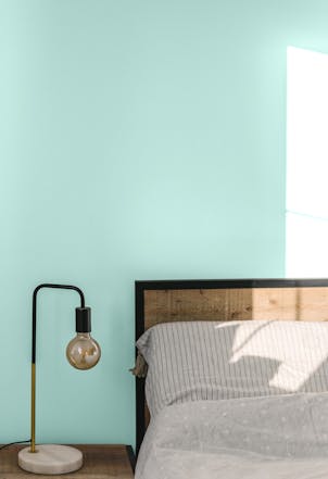 bedroom painted with Oasis Of Calm