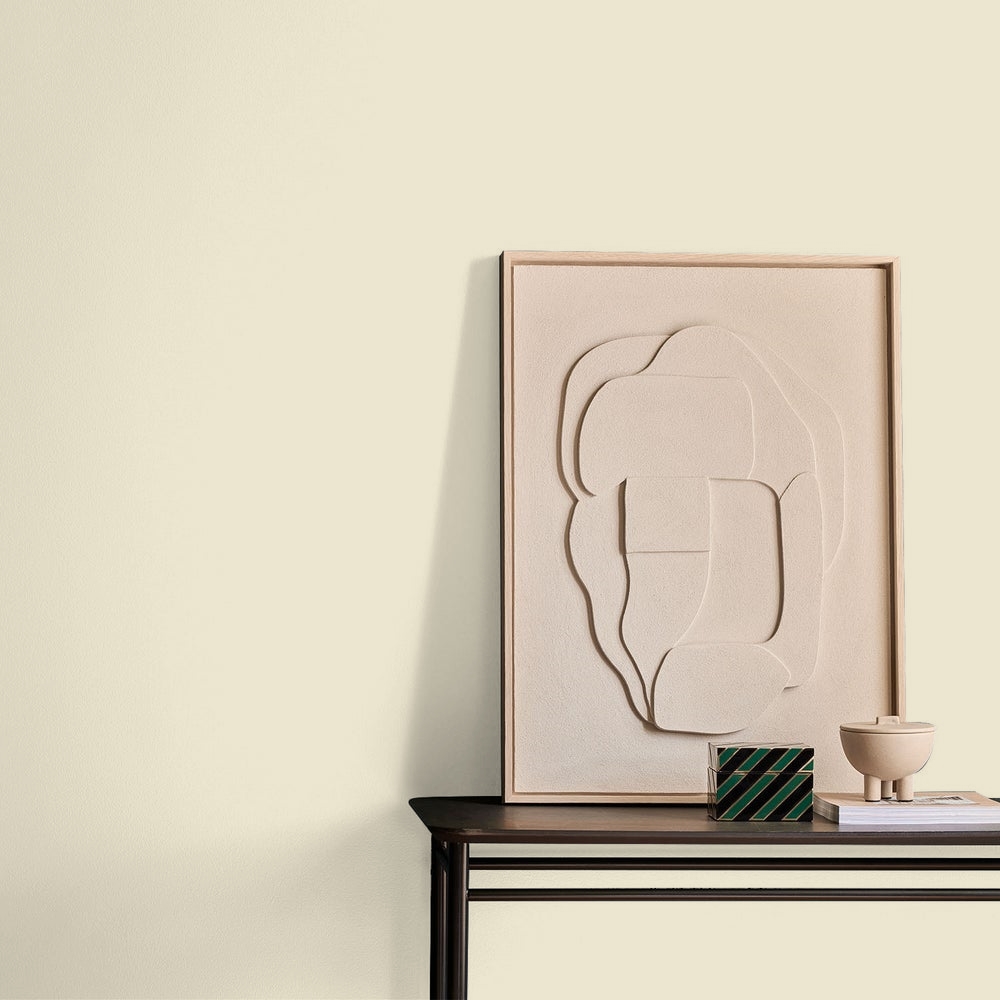 Wall painted with Johnstone's Vanilla Cheesecake