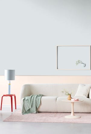 Living room painted with Johnstone's Silent Delight