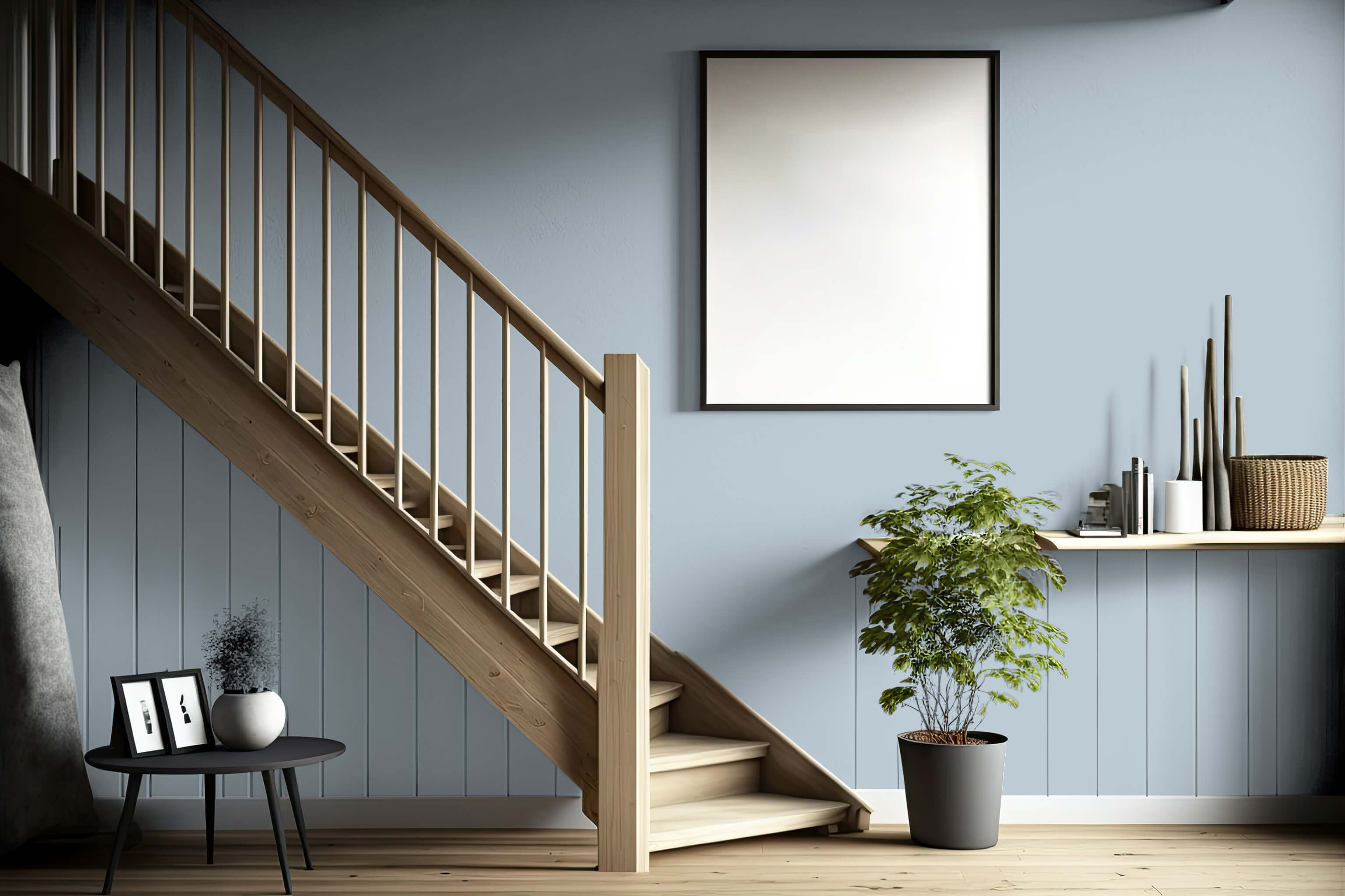 Hallway painted with Johnstone's Dolphin Dive