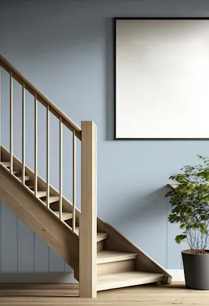 Hallway painted with Johnstone's Dolphin Dive