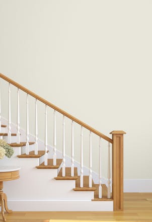 Hallway painted with Johnstone's Vanilla Float