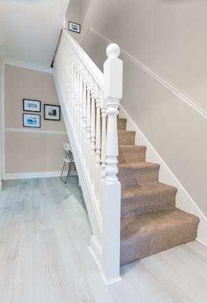 Hallway painted with Johnstone's Casual Elegance