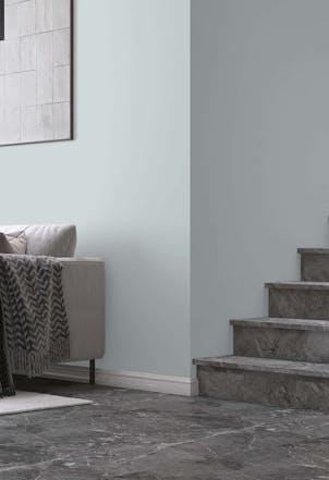 Hallway painted with Johnstone's Sea Frost