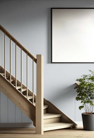 Hallway painted with Johnstone's Stone Rose