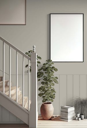 Hallway painted with Johnstone's Rocky Road