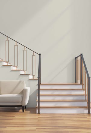 Hallway painted with Johnstone's Southern Breeze