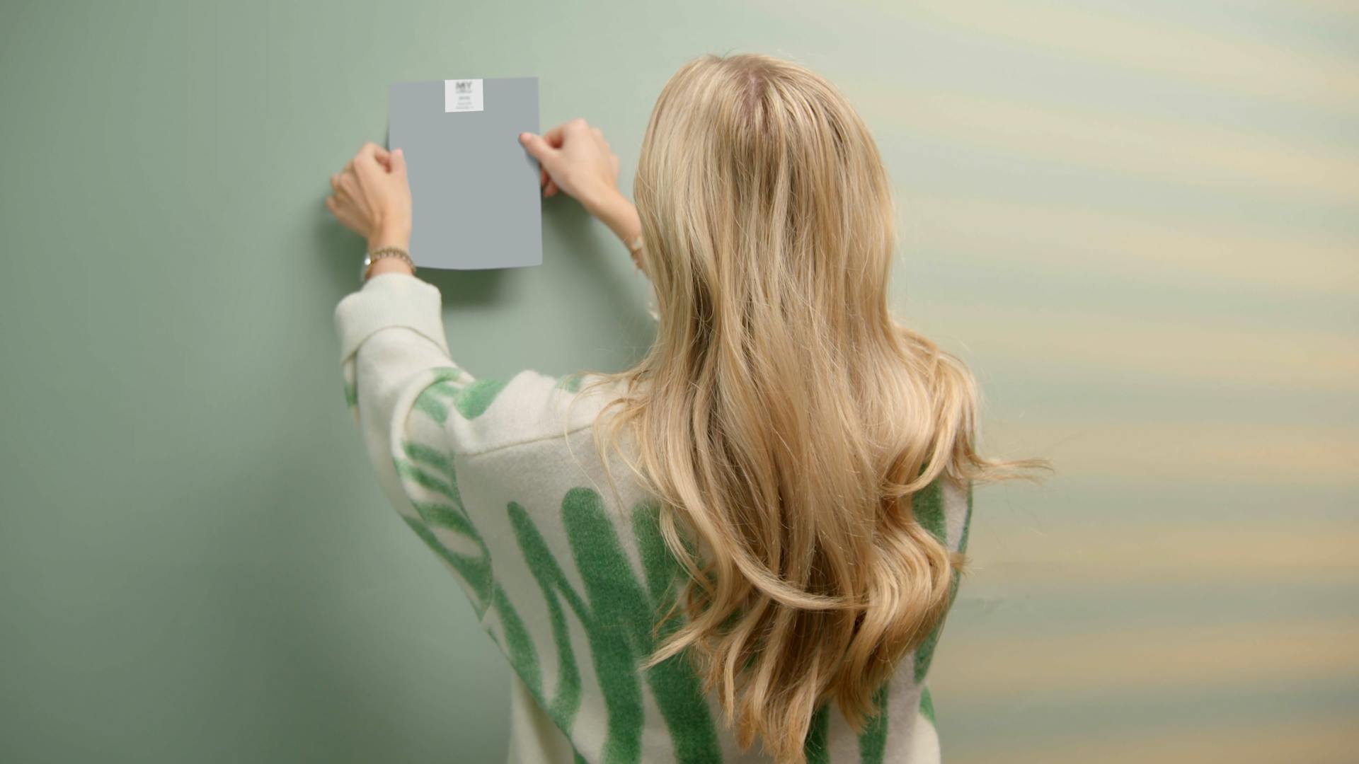 Trying new colours on a wall