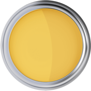 Cans Spilled Yellow Paint On White Stock Photo - Download Image