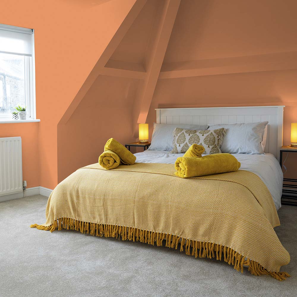 Bedroom painted with Copper River